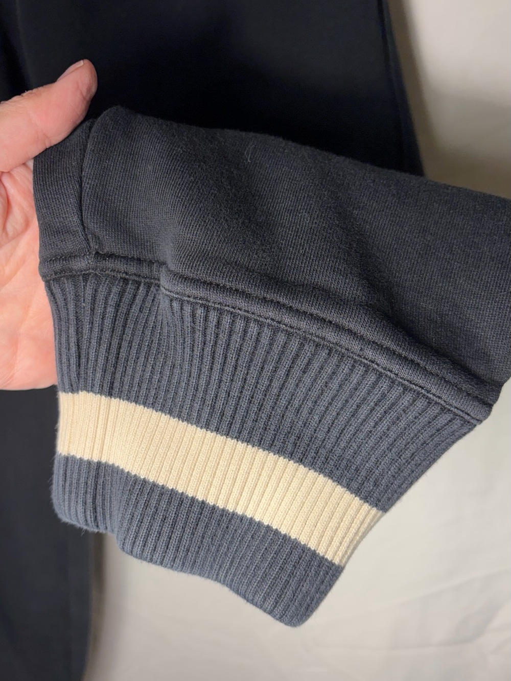 Drôle De Monsieur Drawstring Track Pants Black Size S Cream Stripe Cuffs - Picture 6 of 8